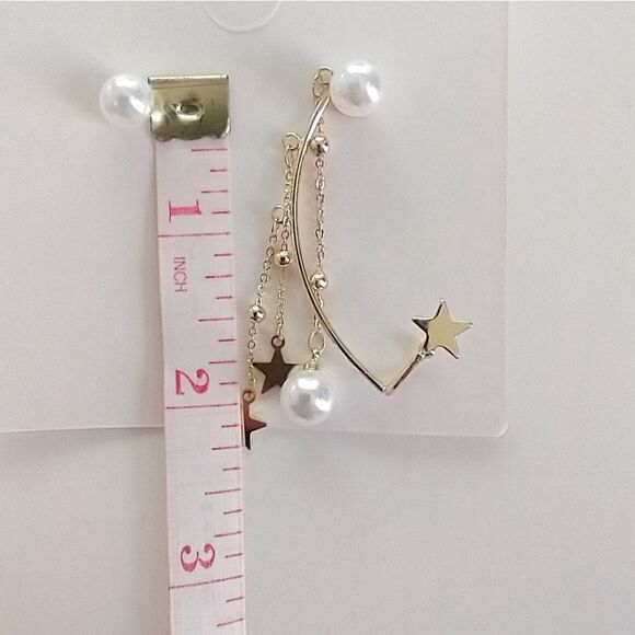 3/$25 Stars and Pearls Earrings - Picture 4 of 7